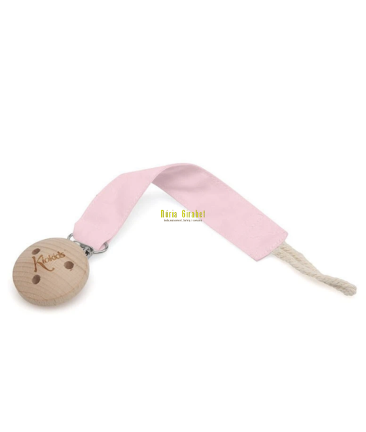 cadeneta xumets de roba rosa amb nom personalitzat