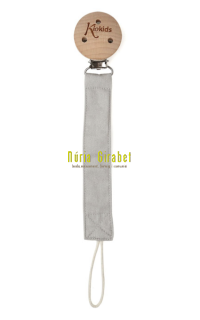 cadeneta xumets de roba gris amb nom personalitzat