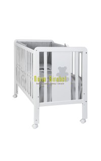 cuna de fusta blanca de 1,20