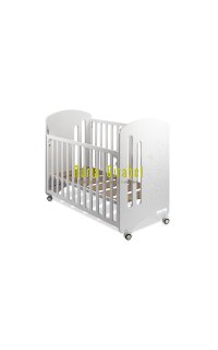 cuna de fusta blanca col. estrella de 1,20 + matal�s