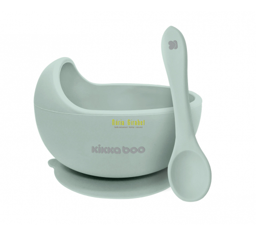 bol + cullera silicona mint