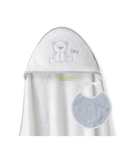 capa bany osito gris + pitet (2p)