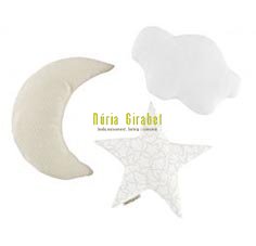 3 cuixins amb formes per cuna col. dream cru