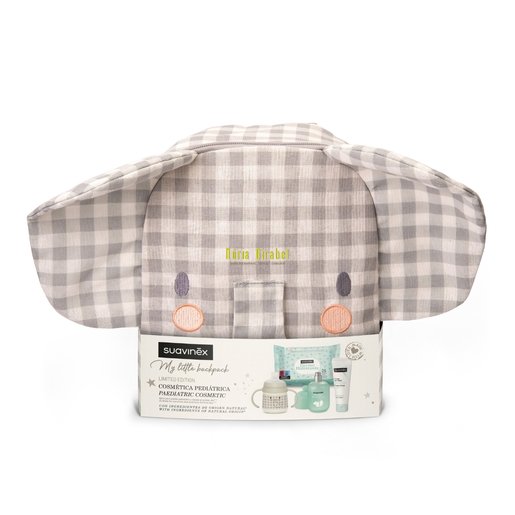 motxilla elefant amb productes suavinex