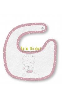 babero ropa peque�o globo rosa