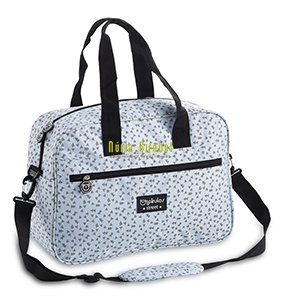 bossa canastreta blava triangles gris + accesoris