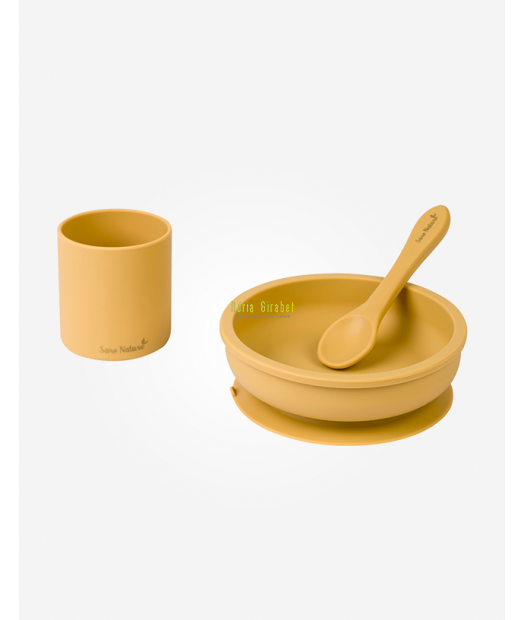 set alimentacio silicona mostassa