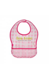 babero pvc estrellas rosa