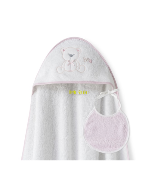 capa bany osito rosa + pitet (2p)