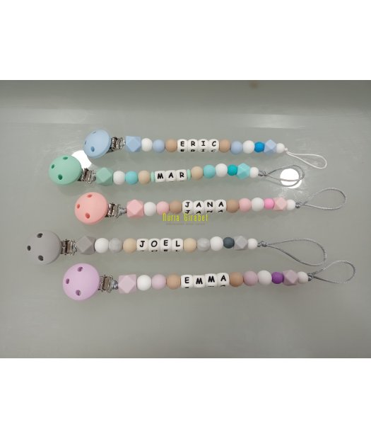 cadeneta de silicona personalitzat. collecci pastels