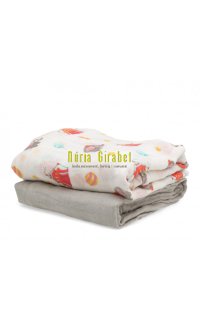 pack 2 muselines circ-gris