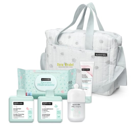 bolso blau amb productes suavinex