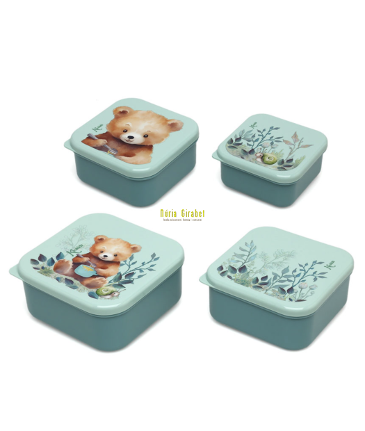 set 4 recipients color menta osset