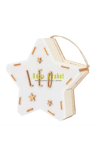 lampareta mini estrella de fusta amb nom