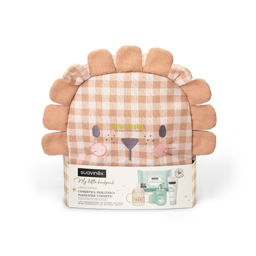 motxilla lle amb productes suavinex