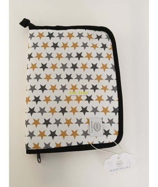 portadocuments mod. estrelles gris-mostassa