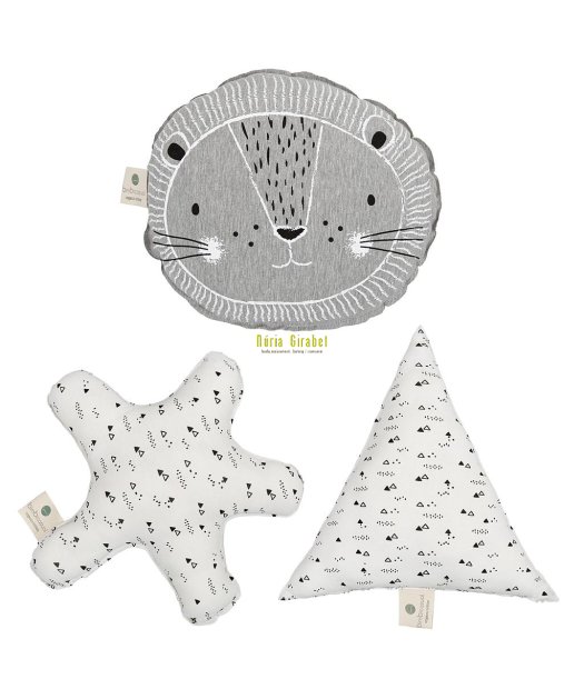 cuixins amb formes col. lle gris (3u)