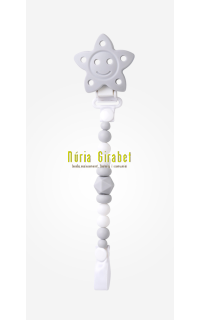 cadeneta de silicona estrella gris de saro