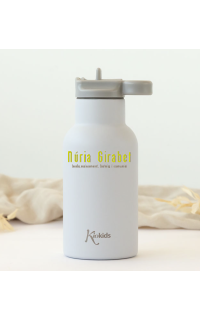 botella termo 350ml color gris de kiokids