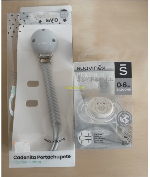 cadeneta de silicona espiga gris + xumet