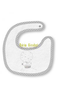 babero ropa peque�o globo gris