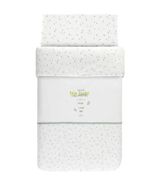 funda nrdica + protector cuna col. lavanda