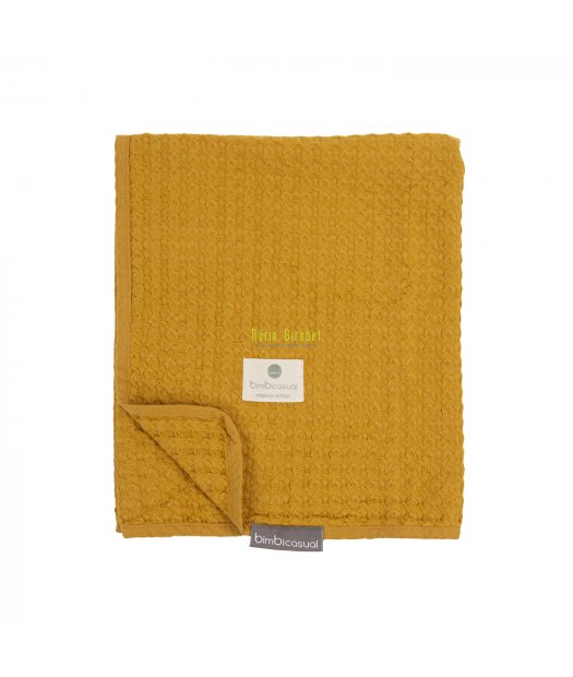 manteta crochet mostassa de bimbi