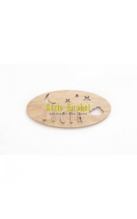 placa mod. nit de fusta natural amb nom