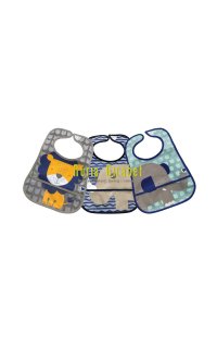babero plastico animalitos (3u)