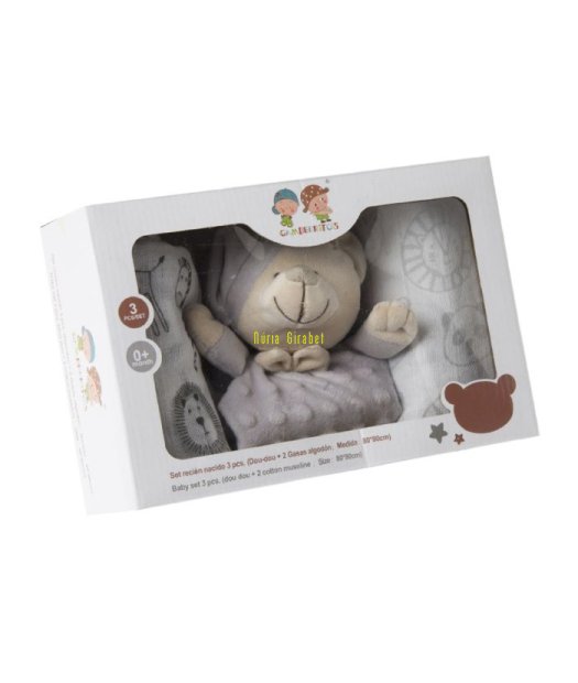 caixa regal: dou-dou + 2 muselines gris
