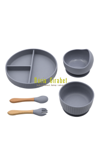 vaixella silicona gris happy steps